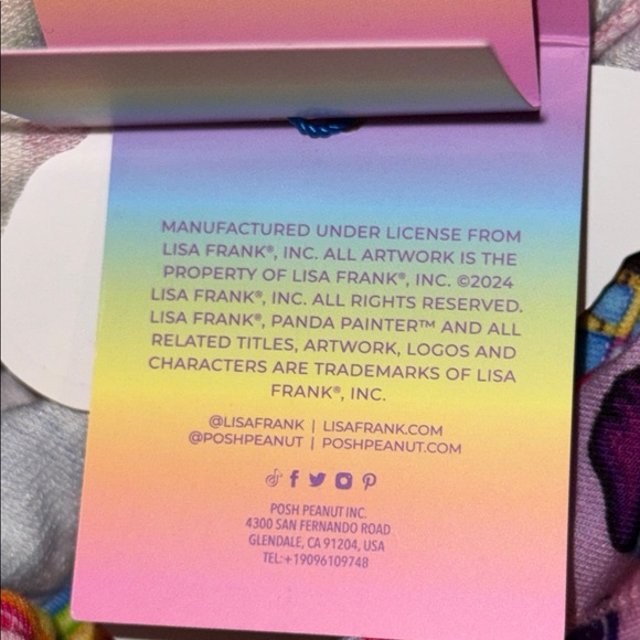 Posh Peanut x Lisa Frank Women’s Size 2XL Hoodie NWT Panda Painter Collaboration - Picture 7 of 16